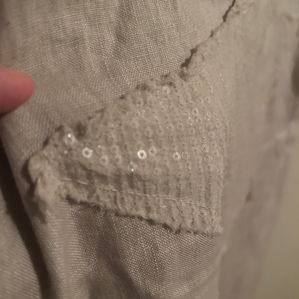 NWT Linen Sleeveless Midi Dress in Beige - Picture 5 of 10